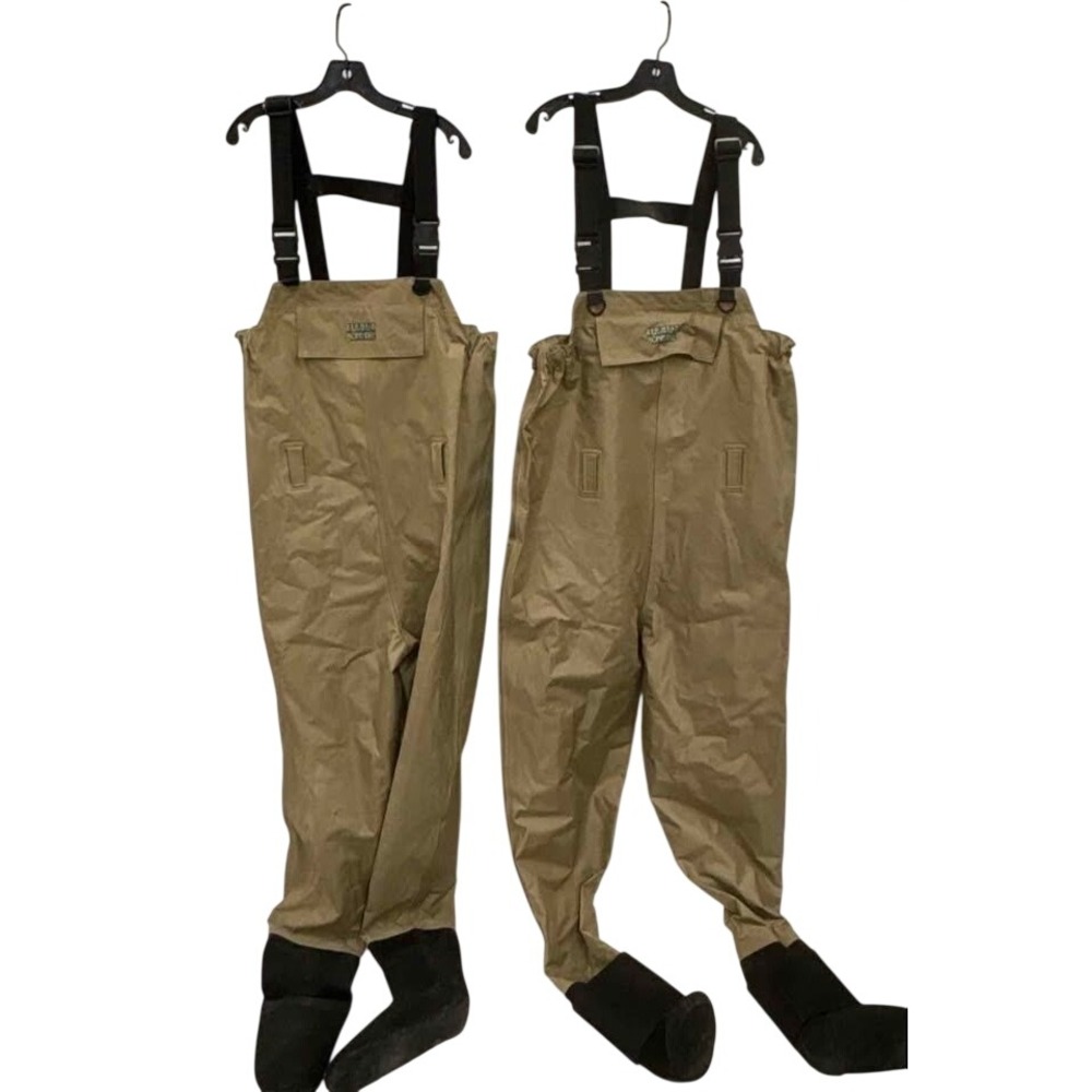 2 RedHead Bone-Dry Fishing Waders Mens Sz L Stocking Foot Adjustable Suspenders